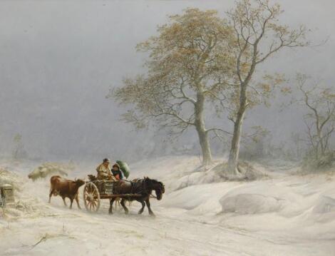 Thomas Sidney Cooper (1803-1902). To Market in a Snowdrift (The Wintry Road to Market)