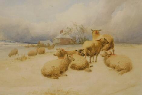 Thomas Sidney Cooper (1803-1902). Sheep in Winter (sheep in the snow)