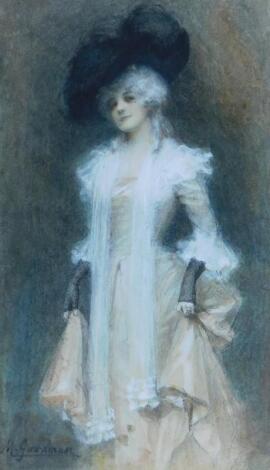 Maude Goodman (c.1860-1938). Lady in fine costume