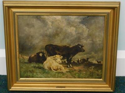 Emile van Marche de Lummen (1827-1890). Cattle in landscape - 2