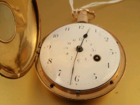 A George III gold half hunter pocket watch