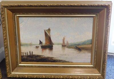 J Bale (19thC). Fishing smack in coastal scenes - 3