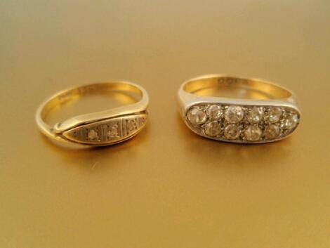 A pave diamond set oval head ladies dress ring in 18ct gold