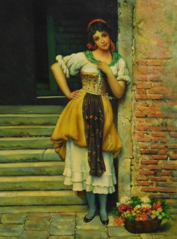 A. Gianni (19th/20thC). Naples flower girl