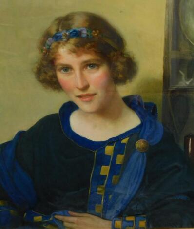 ‡Noel Denholm Davis (1876-1950). Portrait of a young woman