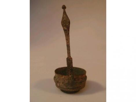 A Roman cast bronze ladle or simpulum