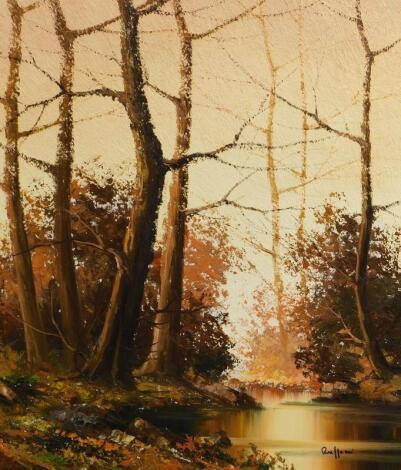 Ruffoni (20thC). Autumn river scene