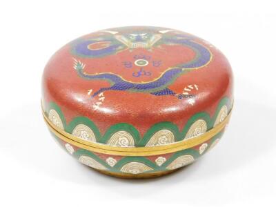 An early 20thC Chinese cloisonne bowl and cover