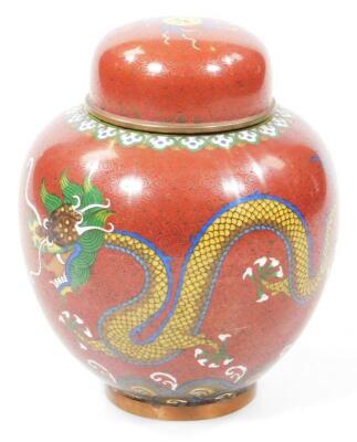 An early 20thC Chinese cloisonne jar and cover - 2