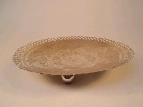 An Indian silver circular dish