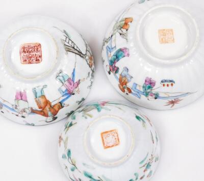 Various 19thC Chinese tea bowls - 13