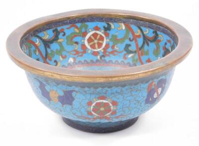 A late 19thC Chinese Qing period cloisonne bowl