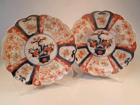 Two Japanese Imari chargers