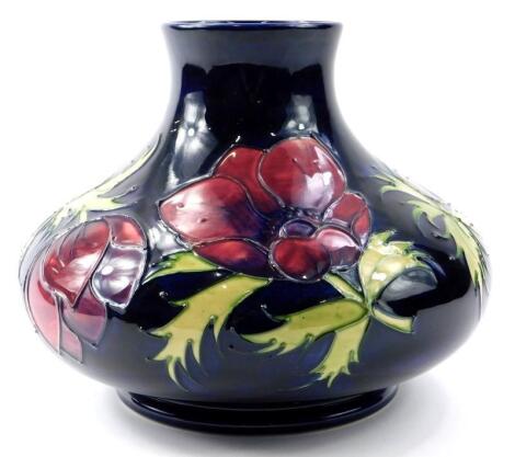 A Moorcroft pottery squat vase