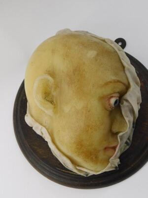 A late 19th/early 20thC French wax medical profile - 2