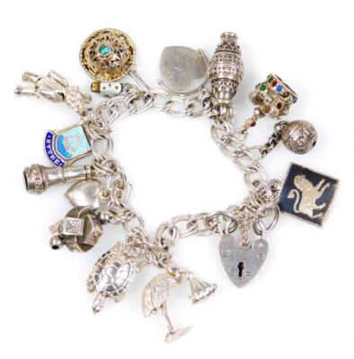 A silver charm bracelet