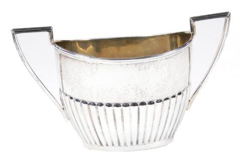 An Edwardian silver two handled sugar bowl