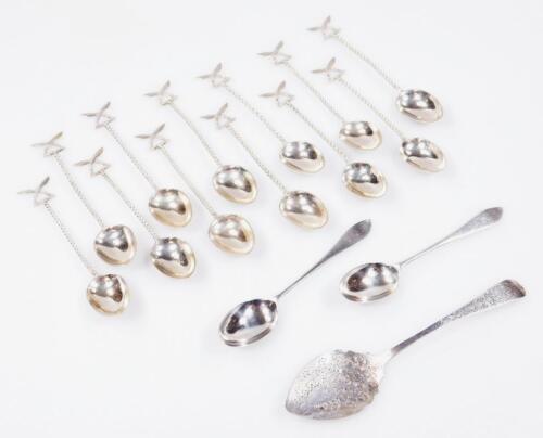 A set of twelve teaspoons