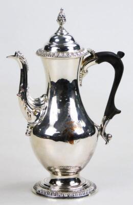 A George II style plated baluster coffee pot - 10