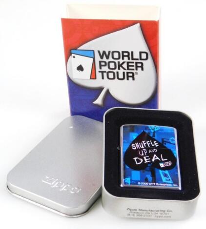 A Zippo World Poker to A Shuffle Up And Deal 2006 lighter