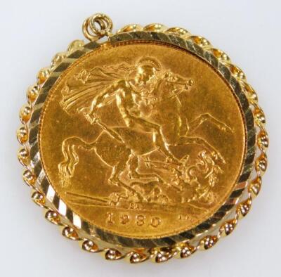 A George V full gold sovereign