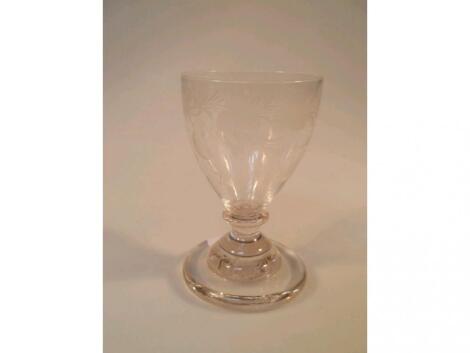 A 19thC Masonic ale glass