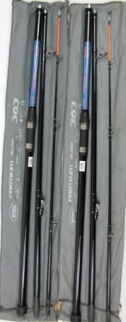 Two Mitchell beach casting fishing rods