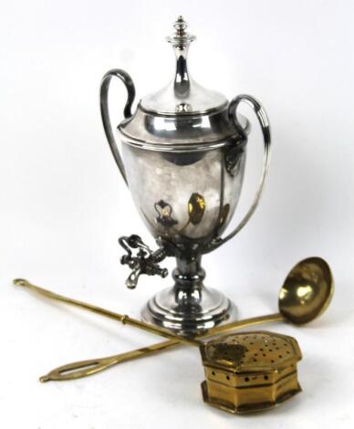 An early 20thC chrome plated samovar