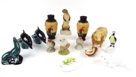 Various pottery ornaments