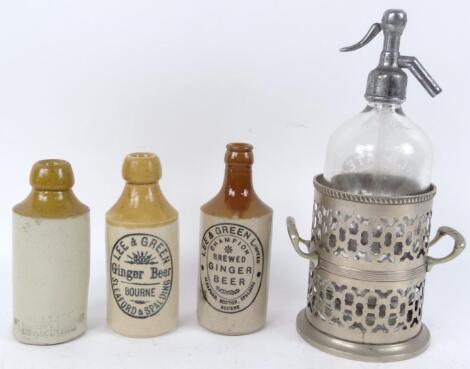 Various ginger beer bottles