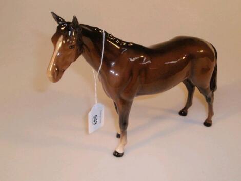 A Beswick horse, brown gloss