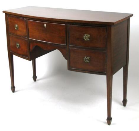 A George III style mahogany bow front sideboard