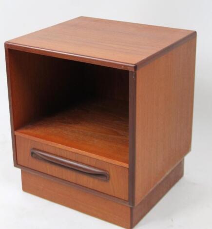 A retro teak G-Plan pedestal cabinet