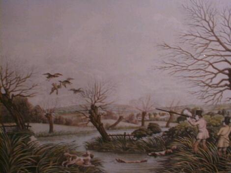 By and After Havell. Wild duck shooting near Cowley; snipe shooting