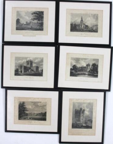 Six early 19thC topographical engravings