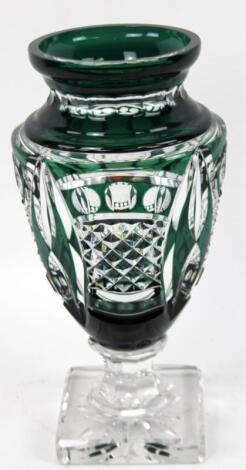 A Val St Lambert crystal vase