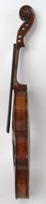 A 20thC stained pine violin - 3