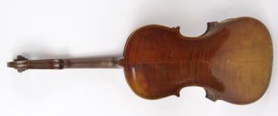 A 20thC stained pine violin - 4