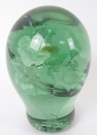 A 19thC Stourbridge style green glass dump