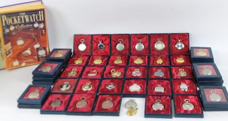 A Hachett Famous Pocket Watch Collection set of reproduction pocket watches