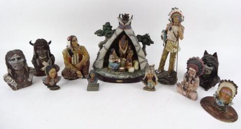 Various modern native American style figures