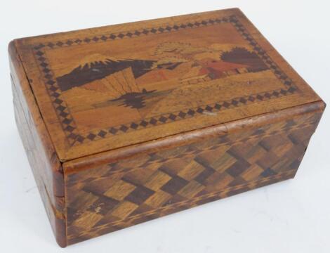 A 19thC marquetry magic box