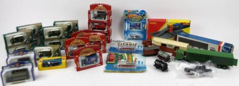 Various die-cast vehicles