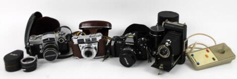 Various camera equipment and lens