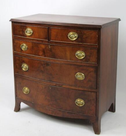 A George III mahogany bow front chest