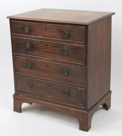 A George III mahogany chest commode