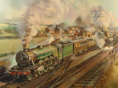 P. Bradshaw. 2744 LNER Grand Parade at Little Bytham