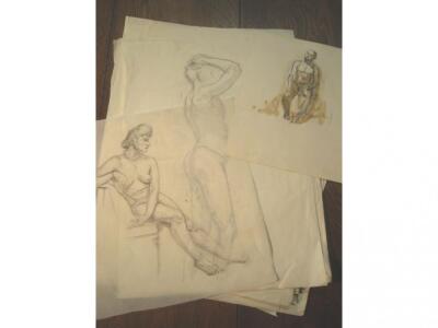 Lenkiewicz. A folio of life drawing sketches.