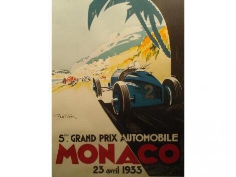 A Reproduction Grand Prix Poster of Monaco 23 Avril