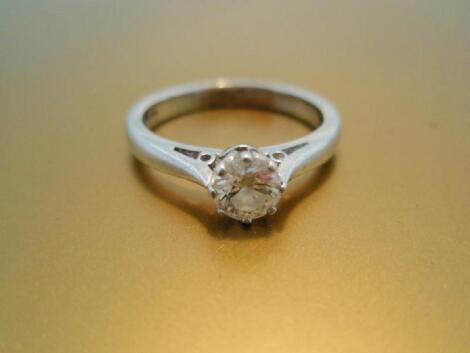 A diamond solitaire ring of 0